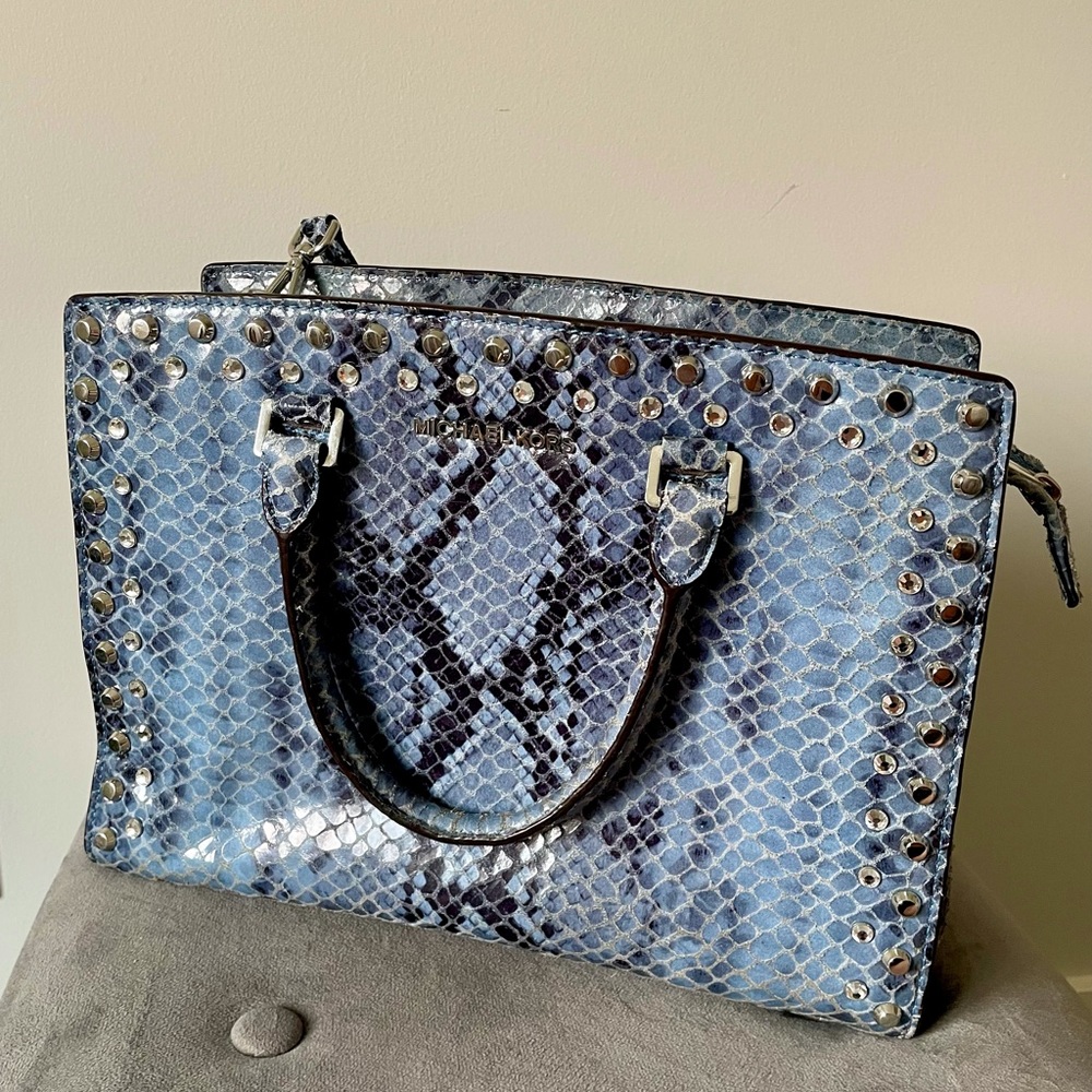 Michael Kors blue python purse - Picture 5 of 5